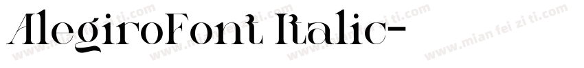 AlegiroFont Italic字体转换
